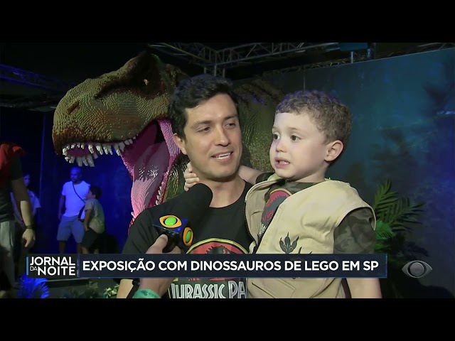 ⁣Exposição com dinossauros de lego anima São Paulo