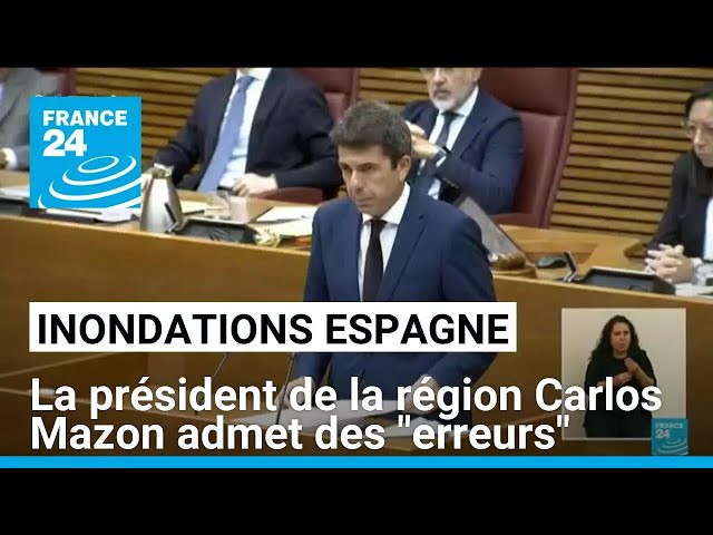 ⁣Gestion des inondations meurtrières de Valence : Carlos Mazon s'excuse • FRANCE 24