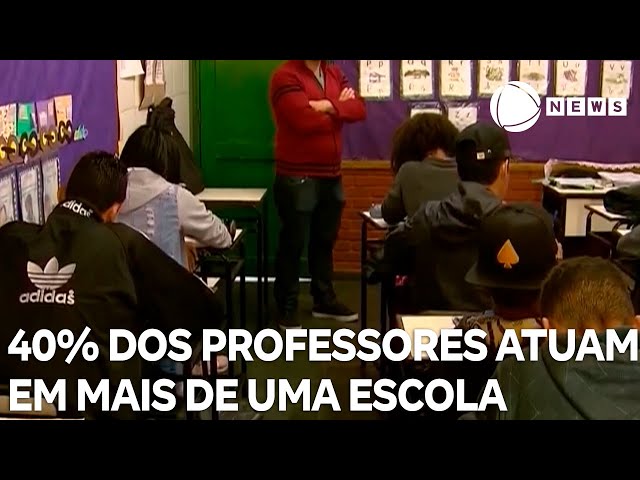 ⁣40% dos professores atuam em mais de uma escola no país