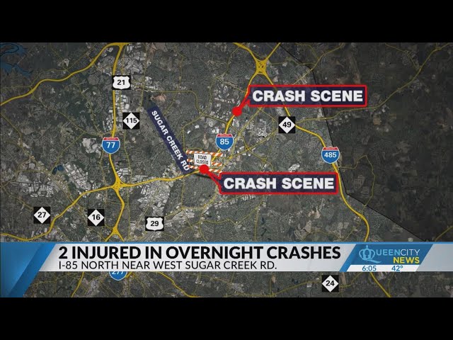 ⁣I-85 reopens after multi-hour closure from tractor-trailer crashes