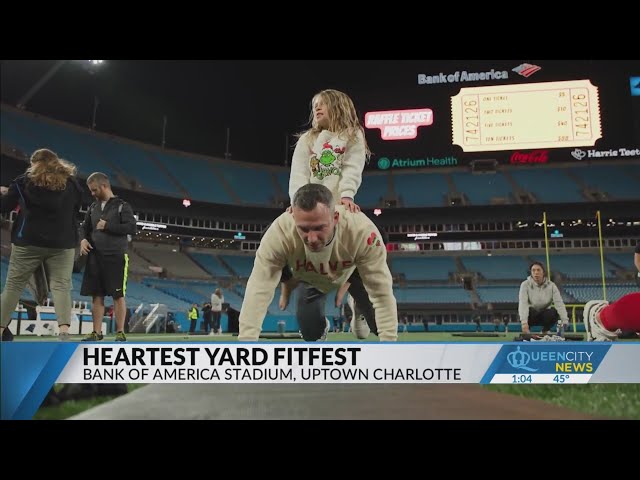 ⁣Greg Olsen, HEARTest Yard hold Fitfest at Bank of America Stadium