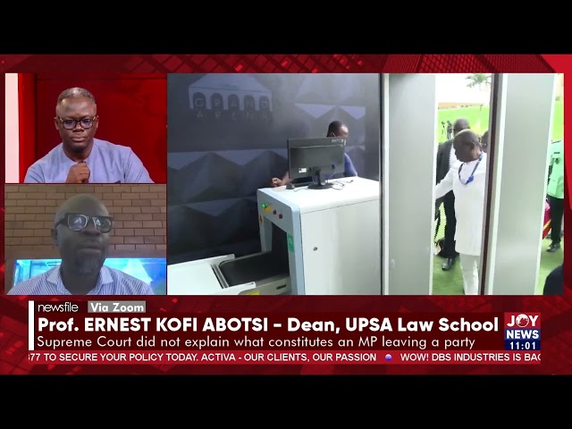 ⁣"...the situation could arise again" - Prof. Kofi Abotsi on Supreme Court ruling on vacant