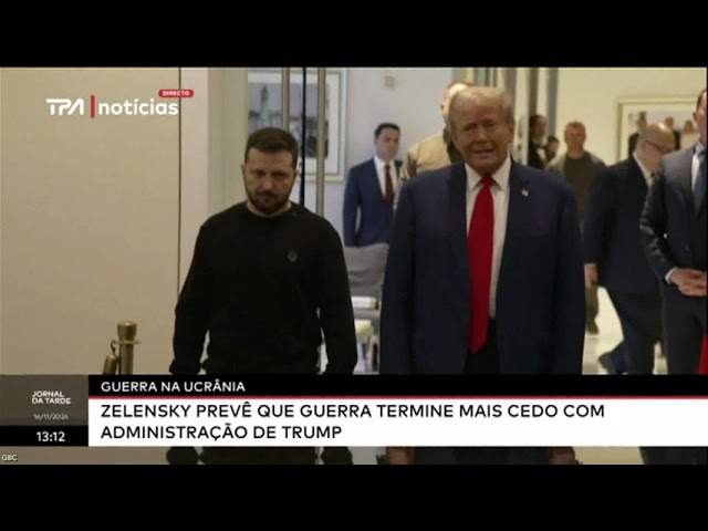 ⁣Guerra na Ucrânia - Zelensky prevê que guerra termine mais cedo com administração de Trump