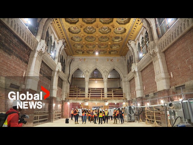 ⁣Inside look: Renovations at Parliament Hill move to rebuilding phase