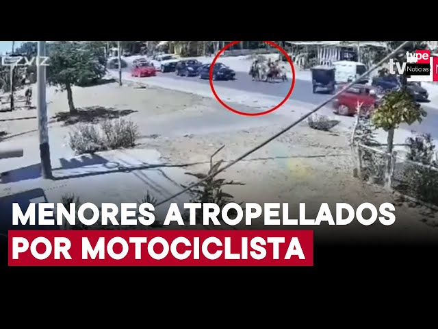 ⁣Piura: motociclista atropella a dos escolares