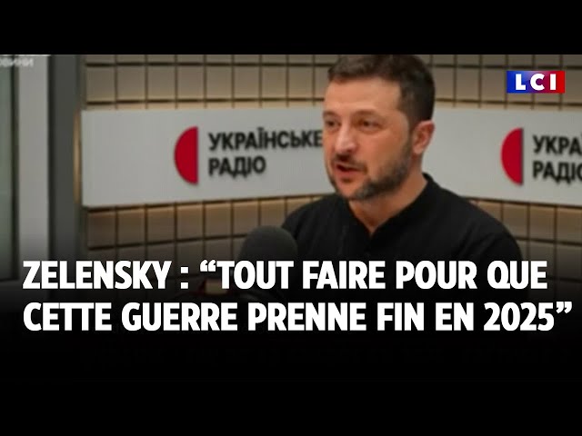 ⁣Zelensky : "Tout faire pour que cette guerre prenne fin en 2025"｜LCI