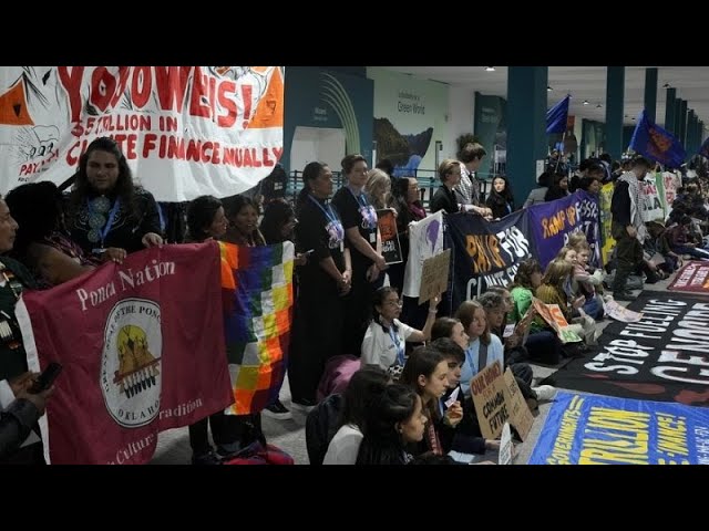 ⁣Globaler Aktionstag: Klimaproteste auf der COP29 in Baku