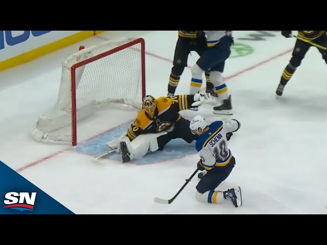 ⁣Bruins' Joonas Korpisalo Makes Back-To-Back Sprawling Saves To Deny Brayden Schenn