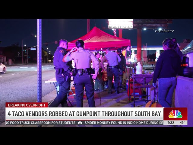 ⁣Multiple taco vendors robbed in the South Bay