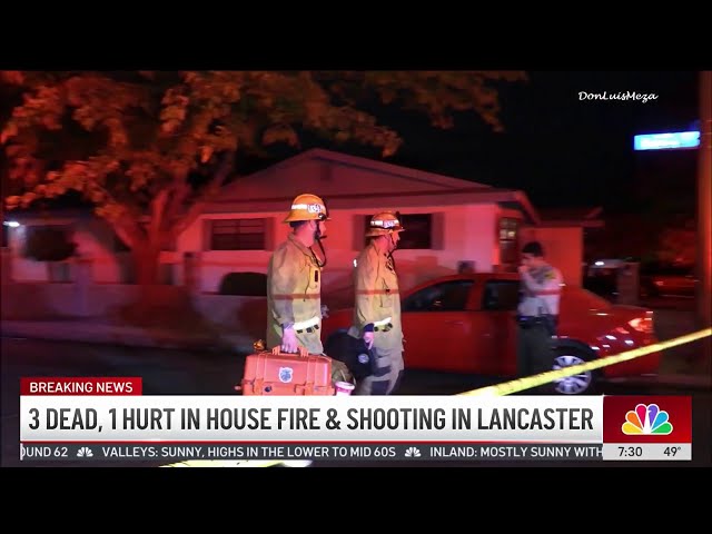 ⁣3 dead in house fire and shooting in Lancaster