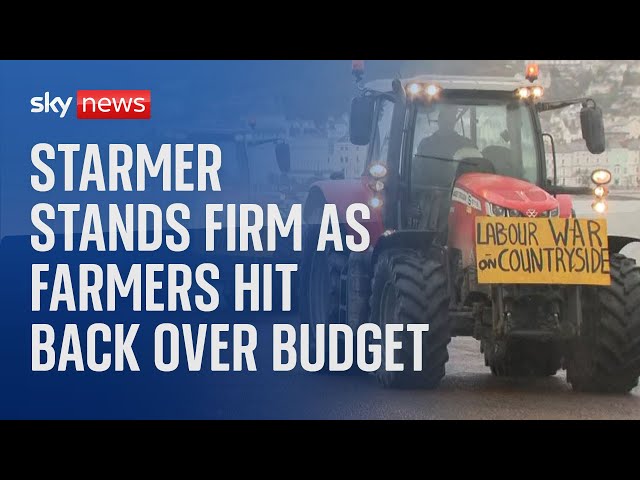 ⁣Farmers protest: Starmer vows to defend budget 'all day long' as farmers slam 'disres