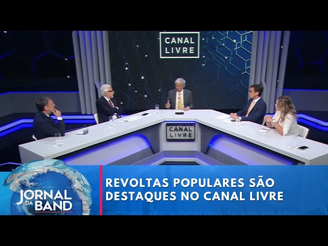 ⁣Revoltas populares são destaques no Canal Livre deste domingo (17) | Jornal da Band