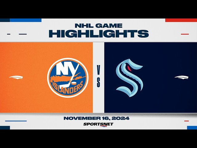 ⁣NHL Highlights | Islanders vs. Kraken - November 16, 2024