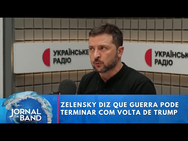 ⁣Zelensky diz que guerra com Rússia pode terminar com volta de Trump | Jornal da Band