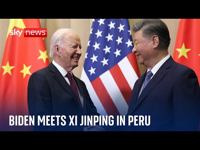 ⁣BREAKING: Biden meets with Chinese President Xi Jinping for last time