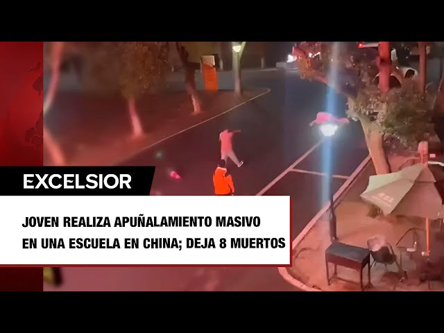 ⁣Joven realiza apuñalamiento masivo en una escuela en China; deja 8 muertos