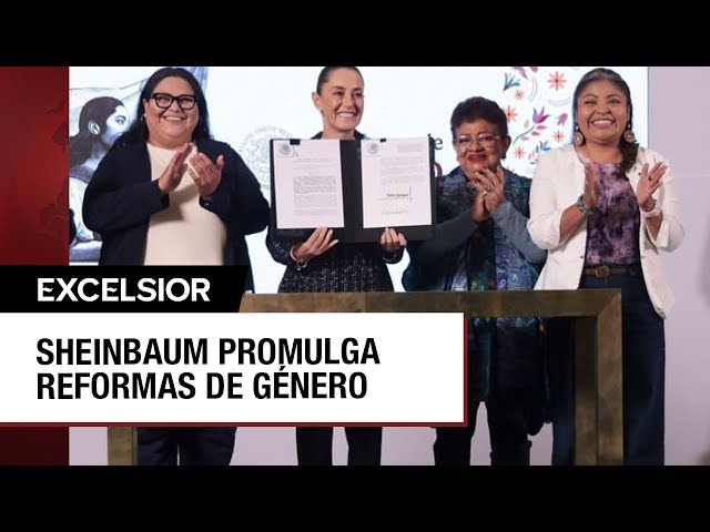 ⁣Sheinbaum firma decreto de reformas de igualdad de género