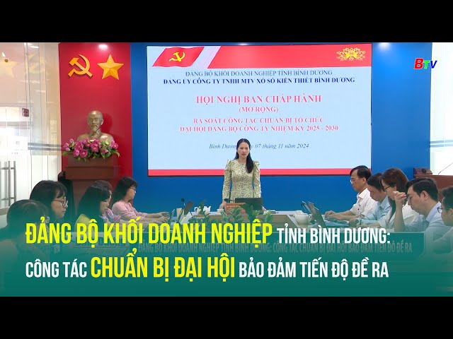 Đảng bộ khối doanh nghiệp tỉnh Bình Dương: Công tác chuẩn bị Đại hội bảo đảm tiến độ đề ra