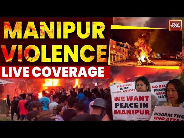 ⁣Manipur Violence Escalates LIVE | Mob Tries To Storm CM Biren's Home , Violent Protests Grip Ma