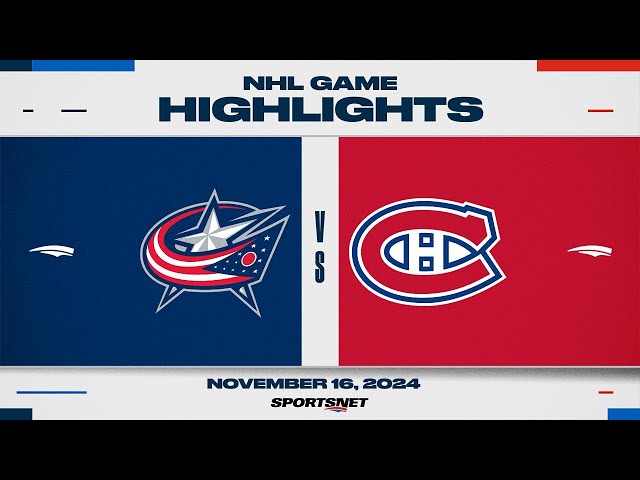 ⁣NHL Highlights | Canadiens vs. Blue Jackets - November 16th, 2024