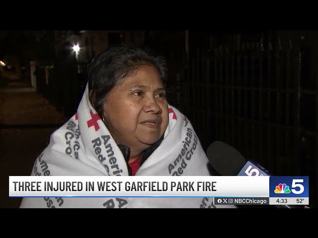 ⁣Fire leaves 3 injured in Chicago's West Garfield Park