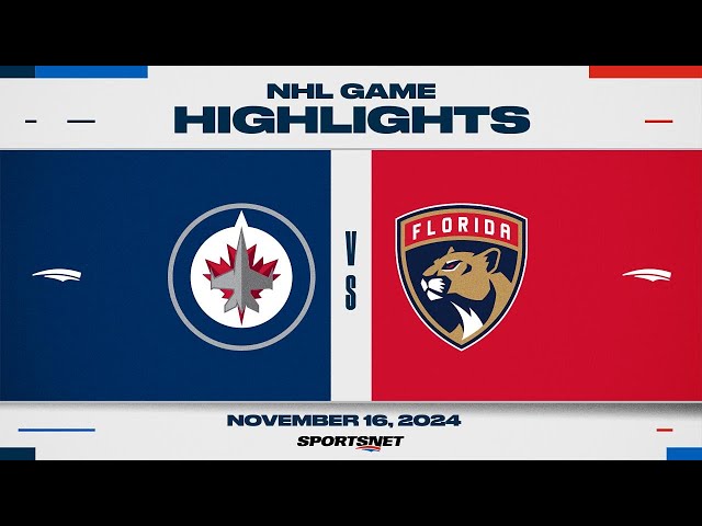 ⁣NHL Highlights | Panthers vs. Jets - November 16, 2024