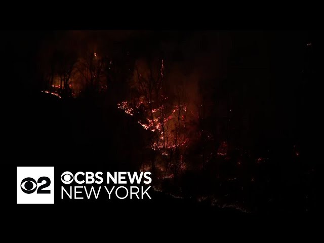 ⁣Over 100 families evacuated due to Jennings Creek wildfire in New York