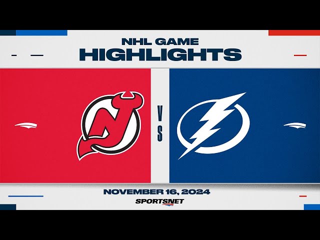 ⁣NHL Highlights | Devils vs. Lightning - November 16th, 2024