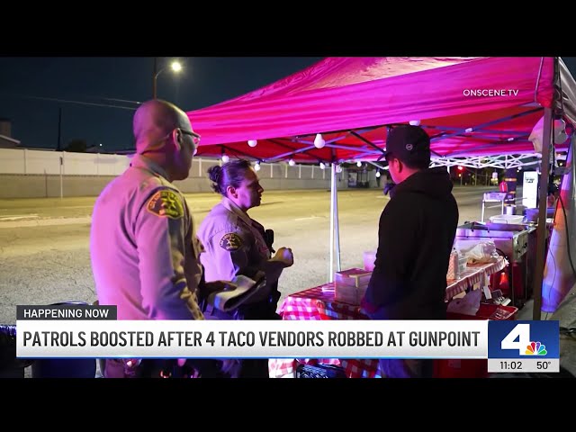 ⁣Patrols boosted after 4 taco vendors robbed at gunpoint in South Bay