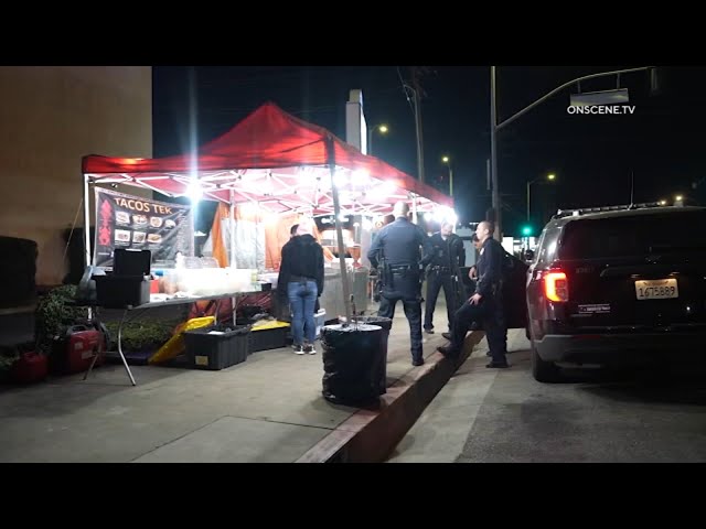 ⁣Armed robbers make off with cash after targeting 4 taco stands in South Bay overnight