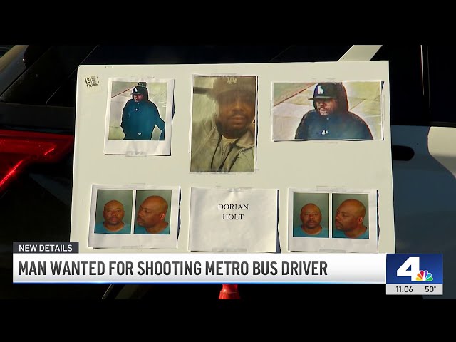 ⁣Police searching for man accused of shooting Metro bus driver