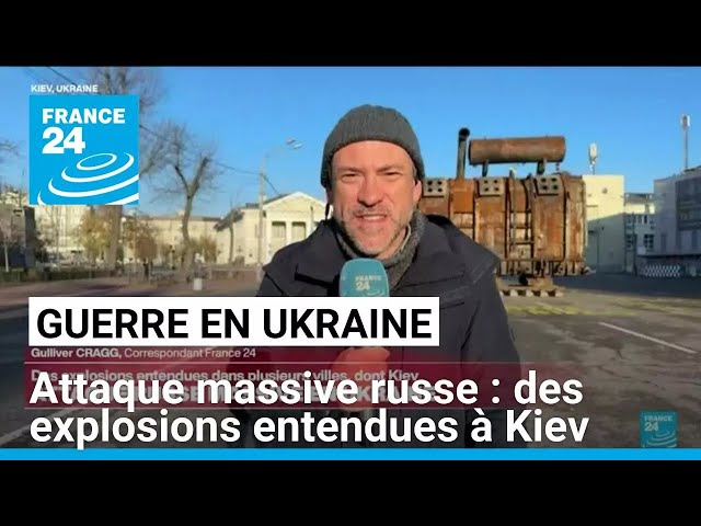 ⁣Attaque russe massive en Ukraine : des explosions entendues à Kiev • FRANCE 24