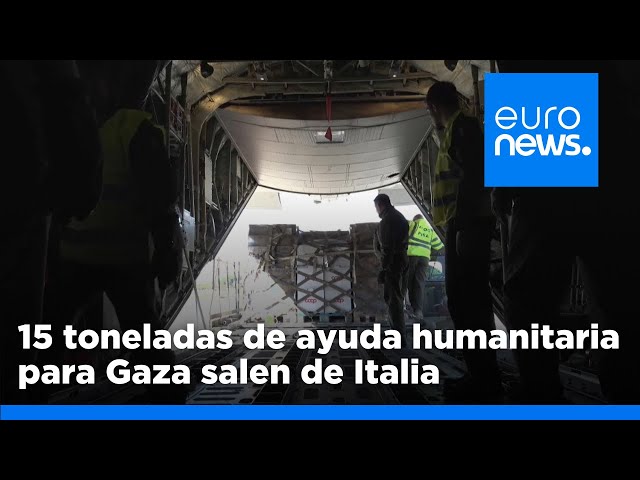 ⁣El arduo camino de 15 toneladas de ayuda humanitaria italiana hasta llegar a Gaza