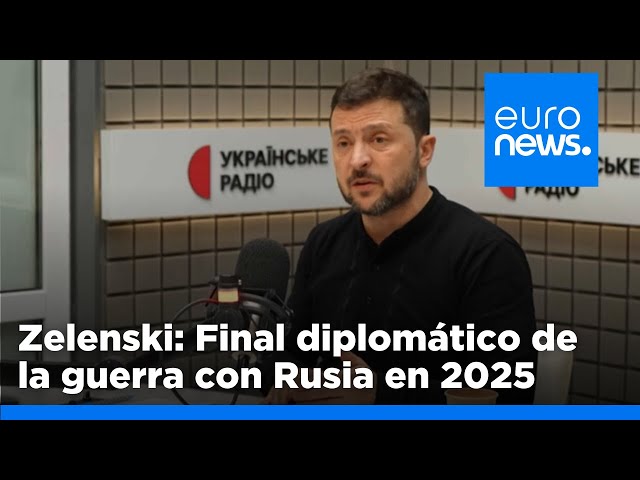 ⁣Zelenski espera que la guerra en Ucrania termine en 2025 a través de la diplomacia y no de combates