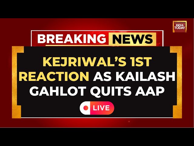 ⁣Delhi LIVE: Arvind Kejriwal Reacts to Kailash Gahlot's Shocking Exit from AAP | India Today LIV