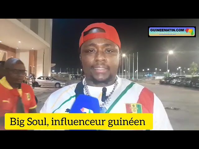 ⁣Victoire de la Guinée contre la RD Congo : l'influenceur Big Soul à Abidjan pour soutenir le 