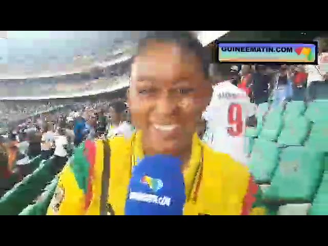 ⁣Stade Alhassane Ouattara d'Abidjan : réactions des supporters de la Guinée pour la CAN Maroc 