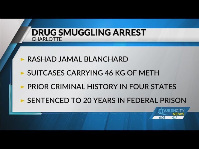 ⁣CA gangster sentenced after smuggling meth at CLT airport