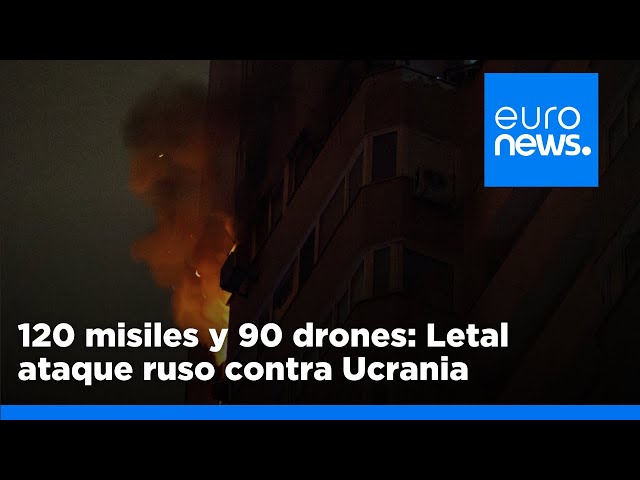 ⁣Ataque masivo ruso con 120 misiles y 90 drones contra Ucrania en vísperas del milésimo día de gu…