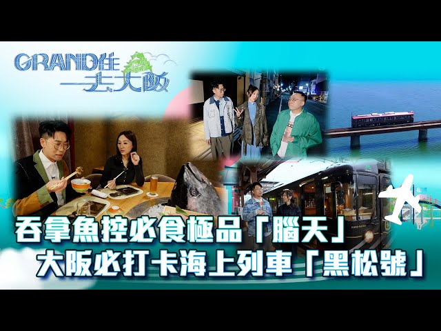 ⁣Grand住去大阪｜吞拿魚控必食極品「腦天」 大阪必打卡海上列車「黑松號」｜日本 大阪 旅行 打卡 攻略｜C君、陸浩明、高海寧｜TVB綜藝