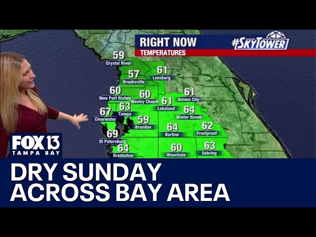 ⁣Tampa weather: Dry Sunday across Bay Area