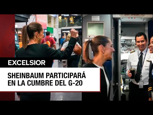 ⁣Viaja Sheinbaum rumbo a Brasil para participar en la cumbre del G-20