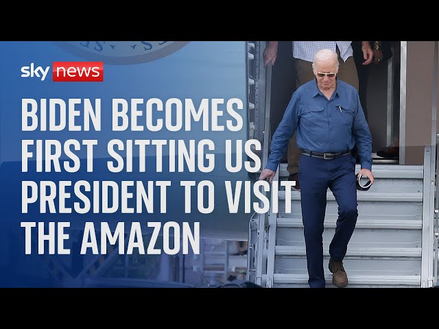 ⁣Watch live: Biden speaks to media after becoming the first sitting US President to visit the Amazon