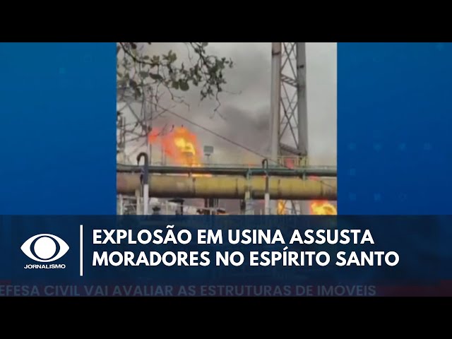 ⁣Explosão em usina assusta moradores em Tubarão,  no Espírito Santo