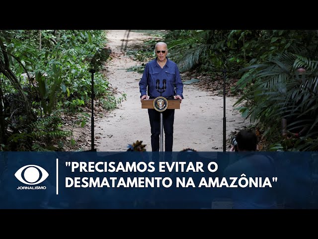 ⁣"Precisamos evitar o desmatamento na Amazônia", diz Biden