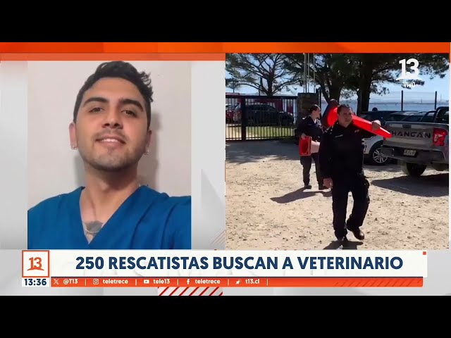 ⁣Desesperada búsqueda de joven veterinario que cayó al mar en Hualpén