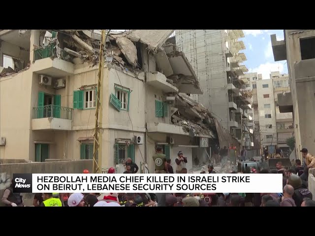 ⁣Hezbollah media chief reportedly killed in Israeli strike on Beirut