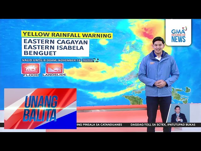 ⁣Weather update as of 7:40 AM (November 18, 2024) | Unang Balita