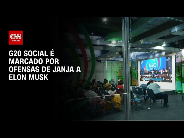 ⁣G20 Social é marcado por ofensas de Janja a  Elon Musk | CNN Prime Time