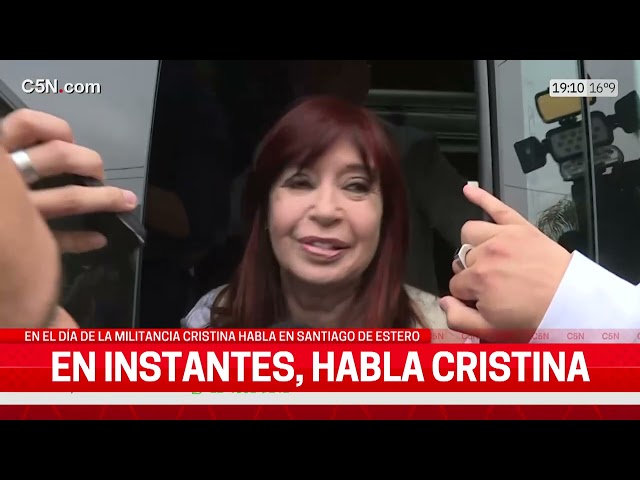 ⁣CRISTINA KIRCHNER habló con C5N antes de su DISCURSO en SANTIAGO del ESTERO